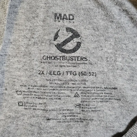 MAD Engine Ghostbusters Logo GraphicTee in Gray Unisex 2x - Picture 6 of 7